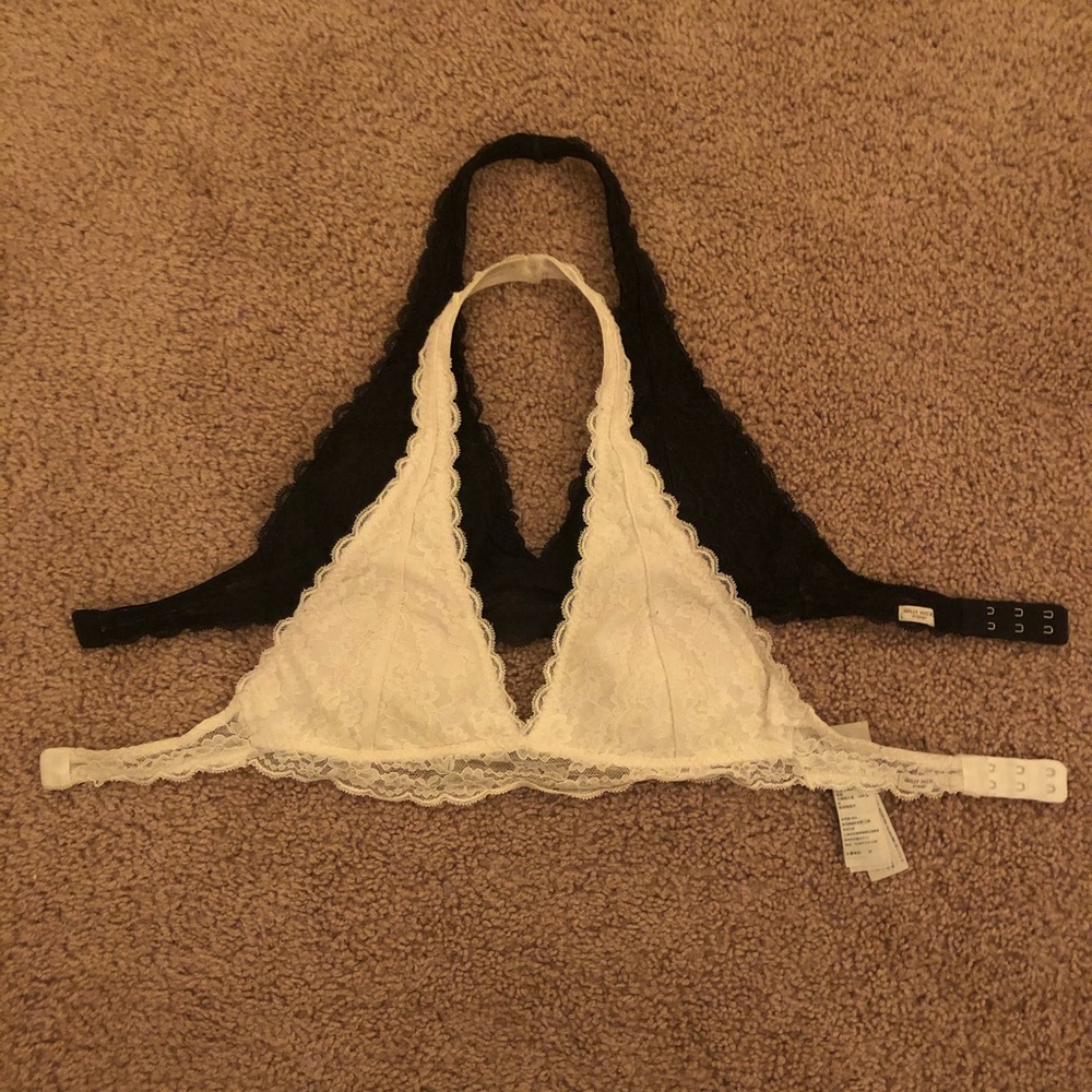 Two Hollister bralettes